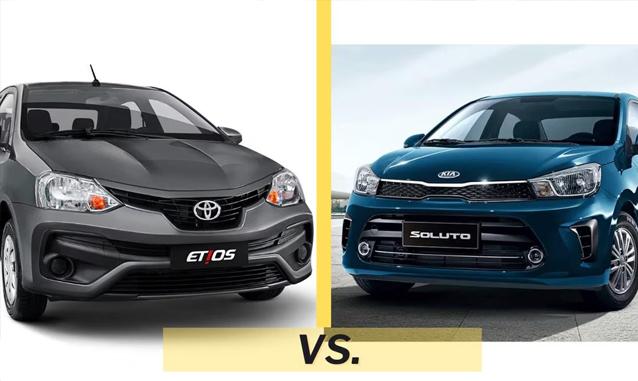 ¿Cómo se compara el Kia Soluto vs el Toyota Etios para taxi en Lima?