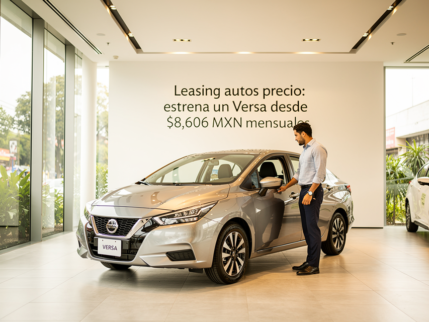 Leasing autos precio: estrena un Versa desde $8,606 MXN mensuales